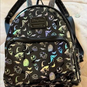 Loungefly Disney Parks Black Holographic Backpack